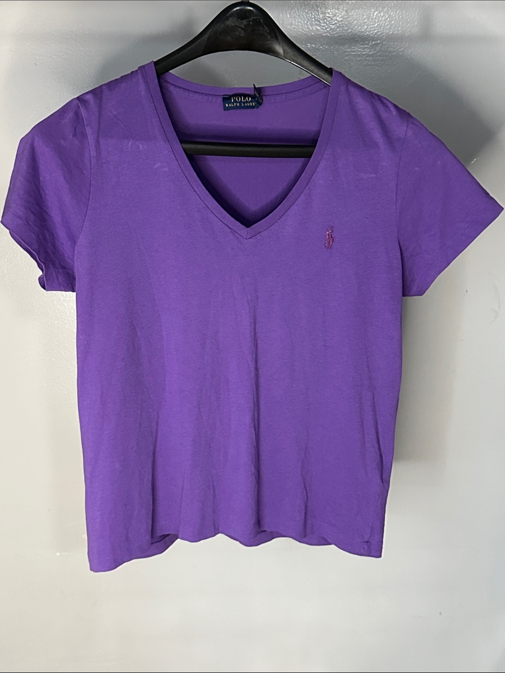Polo by Ralph Lauren Purple V-Neck Short Sleeve Tee
